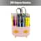 Mind Reader Rotating Pen Cup, 5-Compartment Accessory Holder for Desk Supplies, Pink